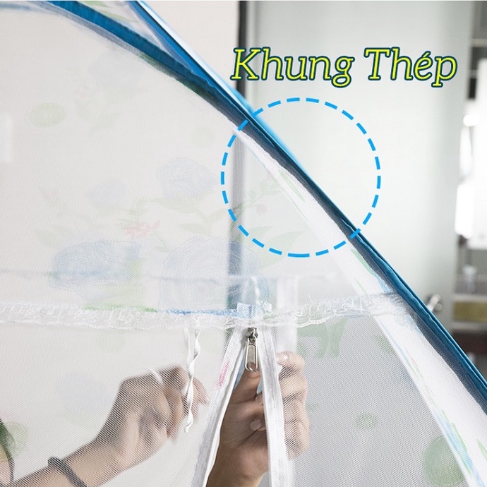 mùng chụp tự bung 1m6 x 2 m. mùng chụp tự bung cao cấp.