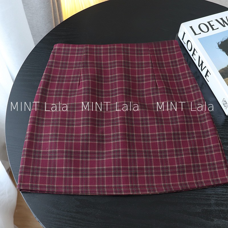 Chân Váy Kẻ Caro Ngắn Chữ A Quảng Châu - MINT Lala