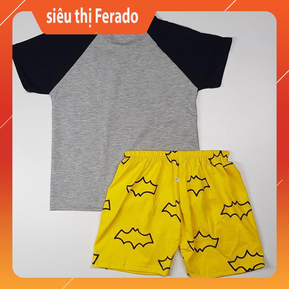 [siêu rẻ] Bộ cotton cộc tay cho bé trai, bé gái- in hình Bat Boy F207
