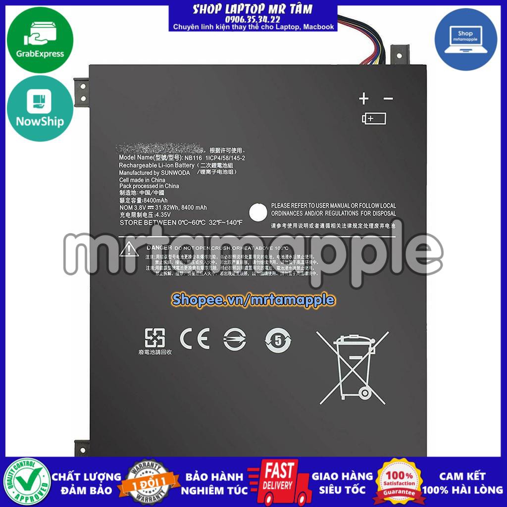 Pin Laptop LENOVO 100S-11IBY (NB116) (ZIN) - 2 CELL - IdeaPad 100S-11IBY IdeaPad 100S-80R2 NB116 (1ICP4/58/145-2)