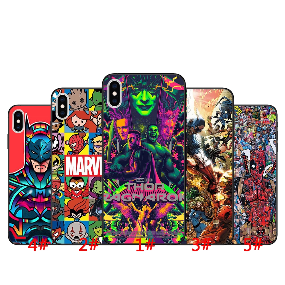 Ốp Lưng Tpu Mềm In Logo Truyện Tranh Marvel Cho Iphone X Xs Max Xr 7 8 Plus 6 6s 5 5s Se