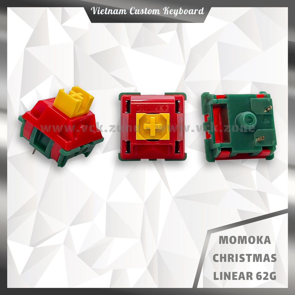 Momoka Linear Switch | Màu Đẹp Hiệu Năng Cao | Hồng Hạc/Ếch/Giáng Sinh | Christmas | Flamingo/Frog Pre-Lubed | MMK | VCK