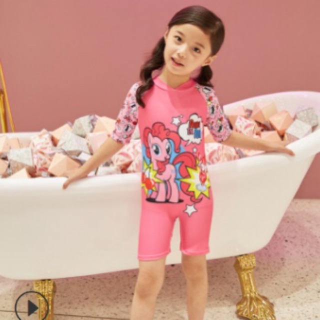 Set đồ bơi liền cho bé gái hình pony