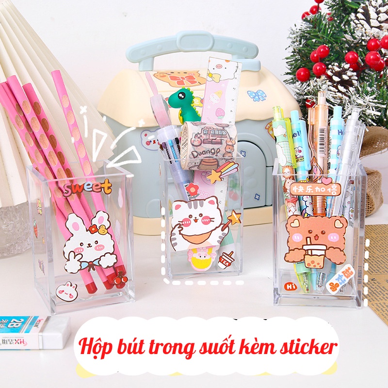 MVP2709 Hộp Bút Trong Suốt Để Bàn Ins Giasico