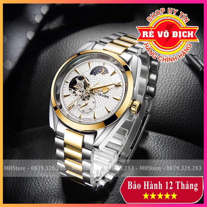 Đồng hồ cơ nam Tevise 795C ✴️FreeShip✴️ Dây thép đúc không gỉ, chống nước, chống nước ✴️Hàng chính hãng, BH 12 tháng