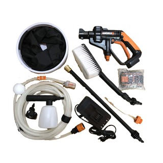 Bộ máy xịt rửa dùng pin li-ion 20v wg625e.3 - worx orange