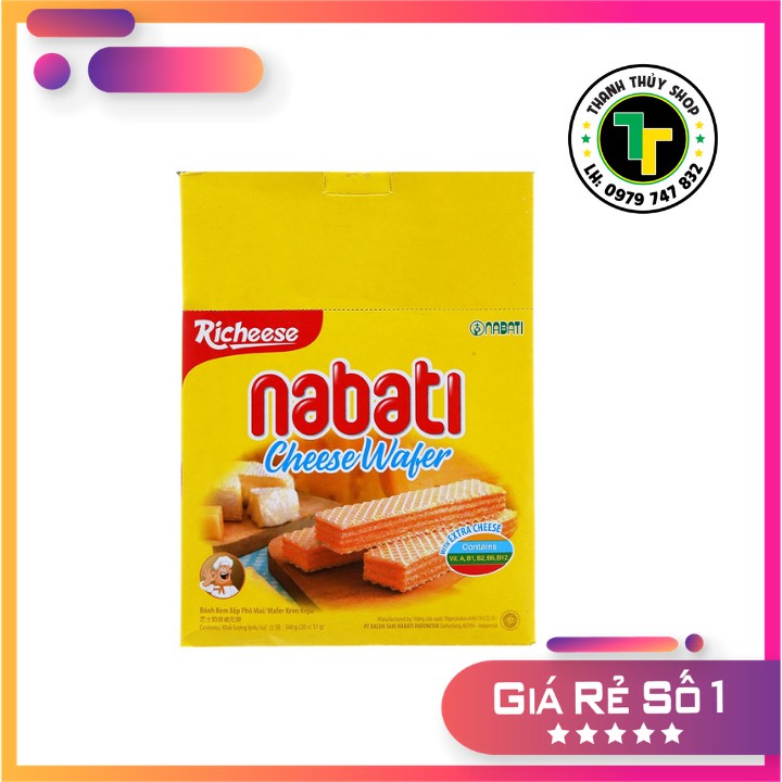 Bánh xốp phô mai hiệu Nabati hộp giấy lớn ăn siêu đã loại 320g | BigBuy360 - bigbuy360.vn