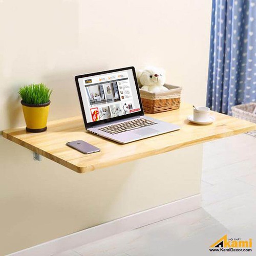 Bàn Gấp Treo Tường 40x60cm Gỗ Tự Nhiên Bản Lề Chịu Lực 60kg | BigBuy360 - bigbuy360.vn