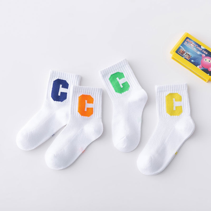 Vớ Cotton 5 Tất Lưới Mỏng Thoáng Khí Thoải Mái Thời Trang Xuân Hè Cho Bé