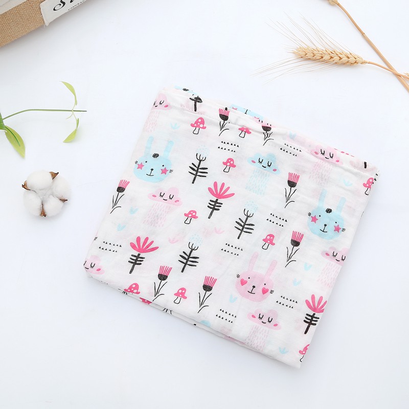 Khăn quấn cotton mềm mại xinh xắn tiện dụng cho bé sơ sinh