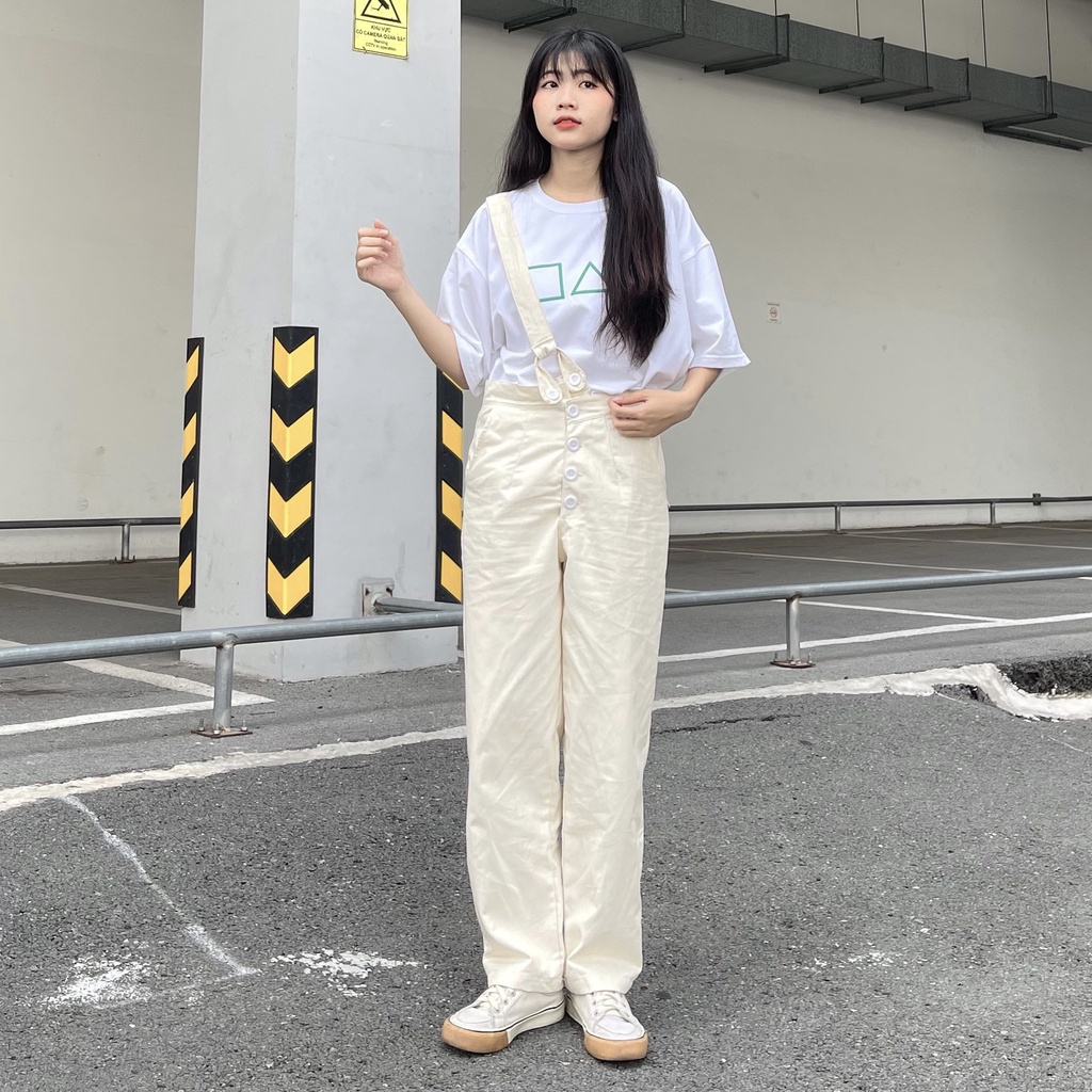 Quần Yếm Kaki BEE Phong Cách Ulzzang - Tuni Store