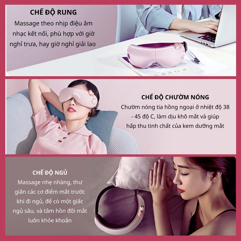 Máy Massage Mắt BEICI BA5021P1 Thư Giãn Mắt, Hỗ Trợ Tan Quầng Thâm Mắt, cải thiện thị lực [CMART_GIA DỤNG TIỆN ÍCH]