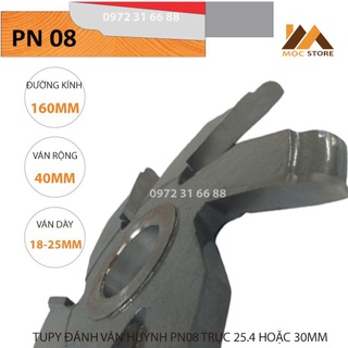 Mũi soi gỗ - mũi phay gỗ tupy đánh ván huỳnh pn08 phi 160mm trục 25.4 hoặc 30mm