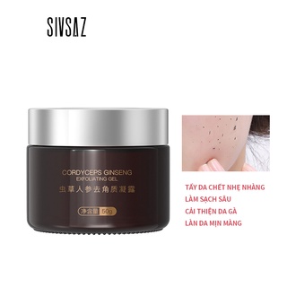 Tẩy tế bào chết SIVSAZ 50g nhân sâm đông trùng hạ thảo 