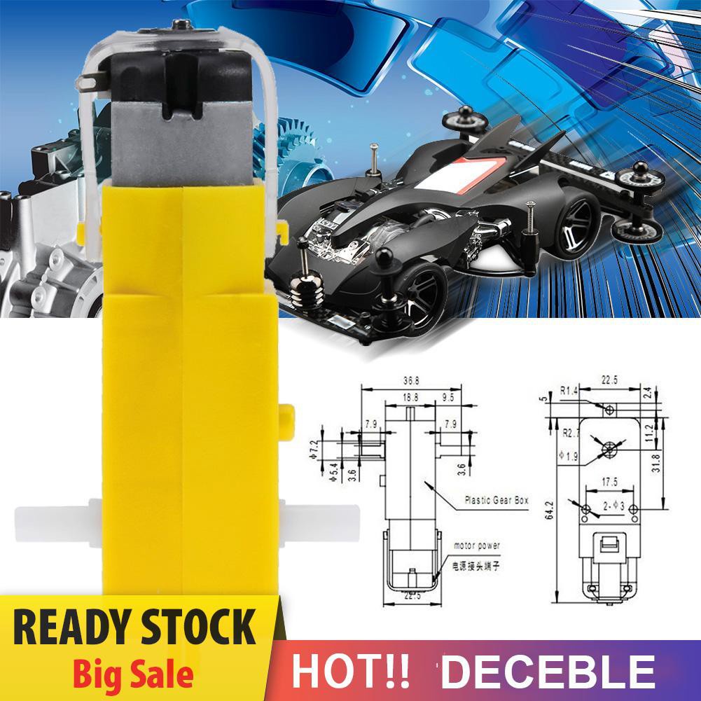 Deceble DC 3V-6V 1:48 Rev TT Motor Part Smart Car Robot Gear Accessory for Arduino