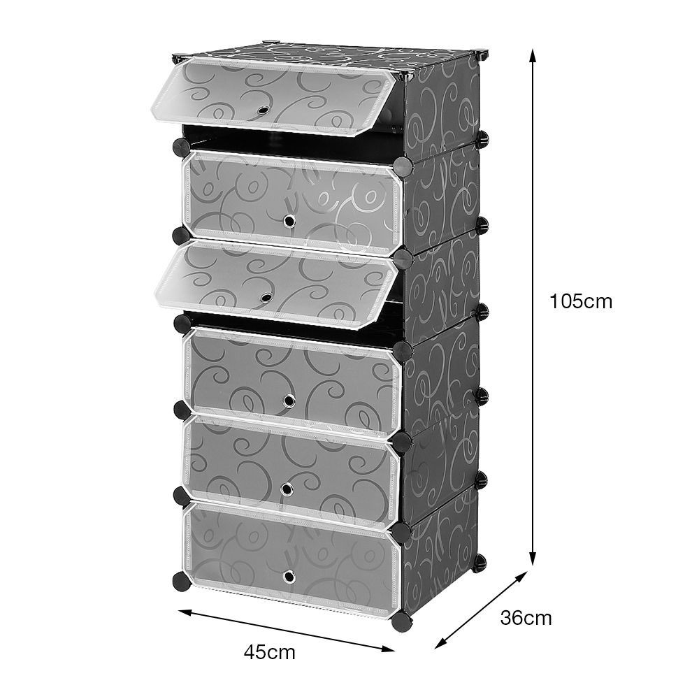 Tủ Giày Dép Nhựa Lắp Ghép 6 Ô Đa Năng Tiện Lợi (chọn màu theo phân loại)  - Bảo hành 1 năm