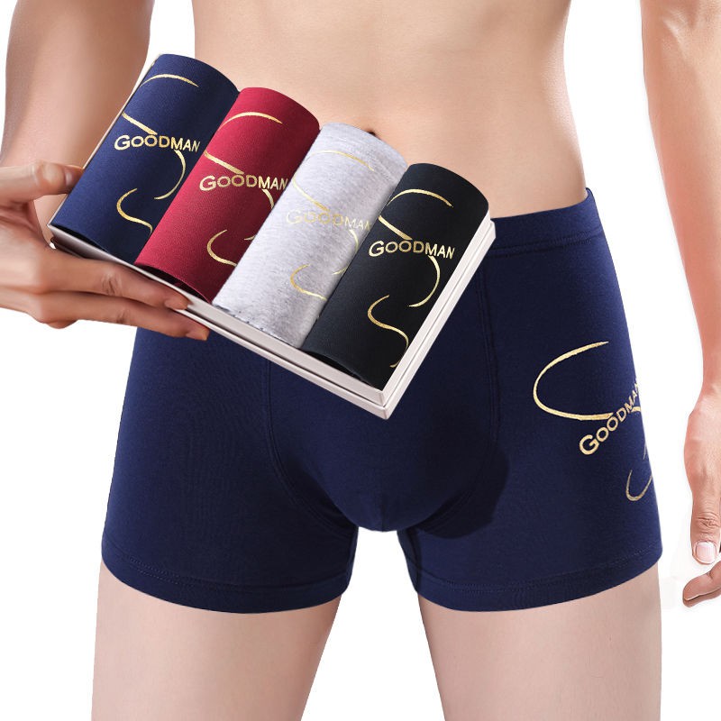 Funny lion% 95 pure cotton men's underwear men's boxer natal year big red men's underwear to increase the four corners