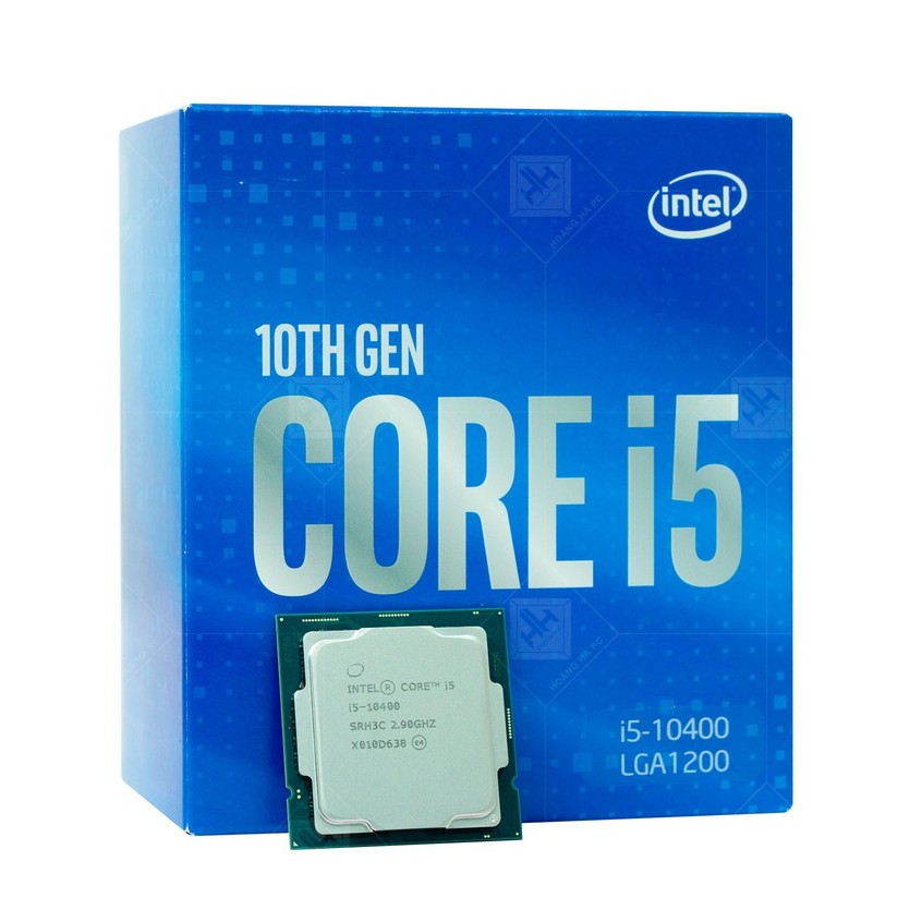 Bộ vi xử lý / CPU Intel Core i5-10400 (2.9GHz turbo upto 4.3GHz, 6 nhân 12 luồng) NEW TRAY - kèm Fan - Chính hãng !