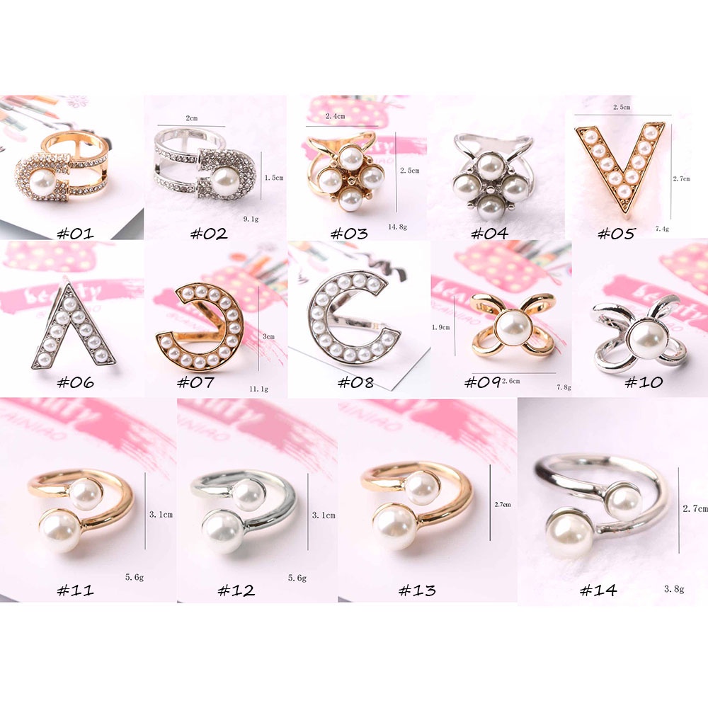 Kẹp giữ khăn choàng đính ngọc trai nhân tạo thời trang cho nữ