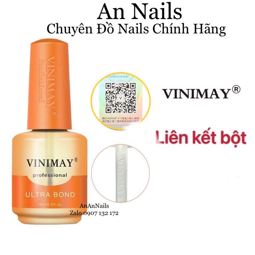 [SỈ &amp; LẺ] Liên kết bột Vinimay chính hãng - Liên kết bột, gel Ultra Bond chuyên dụng cho làm móng (15ml)