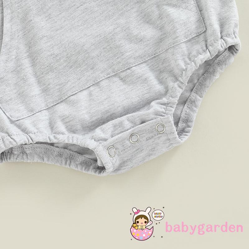 Áo Liền Quần Ngắn Tay Cổ Tròn In Hình Cầu Vồng Cho Bé Trai 0-18 Tháng Tuổi One