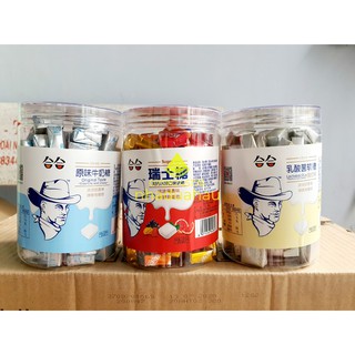 Một hủ kẹo sữa chua/sữa bò/trái cây mix hiệu HEHE Đài Loan hủ 288g