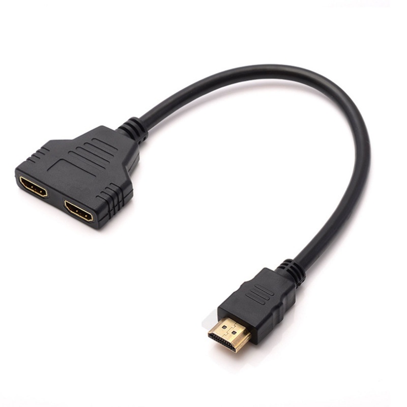 Dây Cáp Chữ Y Chia Hai Đầu Cắm HDMi-Compatible 1080P Sang Ổ Cắm 0.3m / 11.8in
