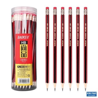 Combo 12 c Bút chì gỗ sọc đỏ 2b - hb