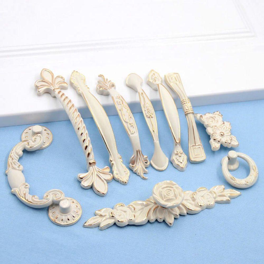 Augustina Tay Nắm Cửa Tủ Nhà Bếp Màu Trắng Ngà Phong Cách Châu Âu