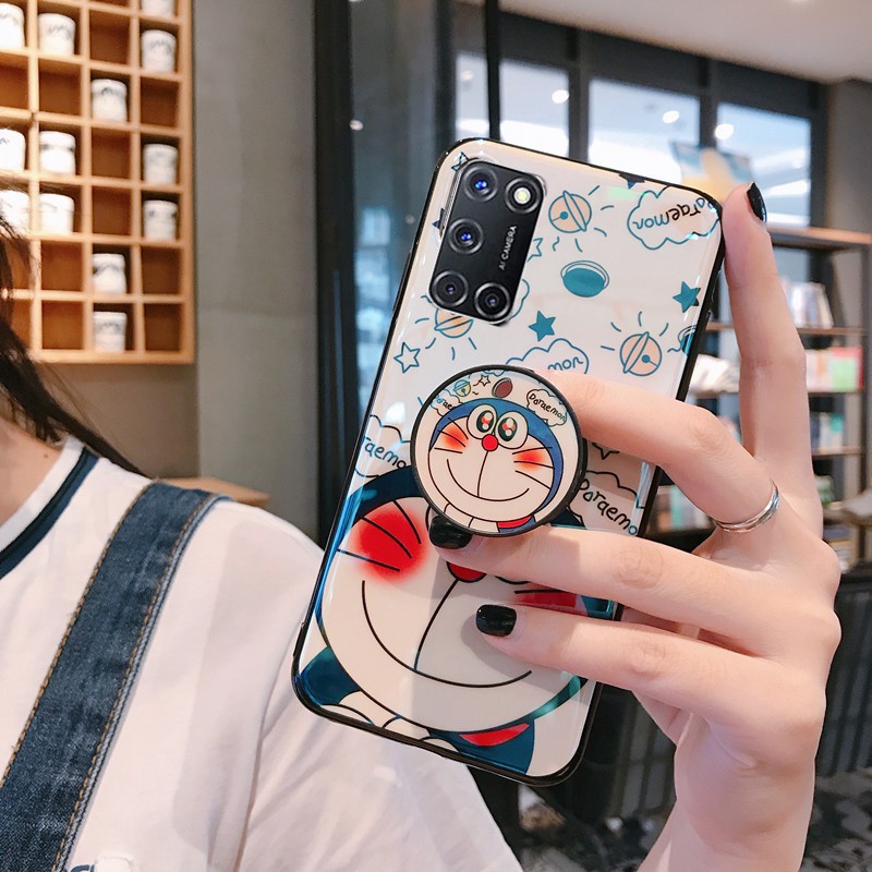 Ốp Lưng In Hình Doraemon Có Giá Đỡ Đa Năng Và Dây Đeo Cho Oppo Reno 5 Pro Reno5 5g