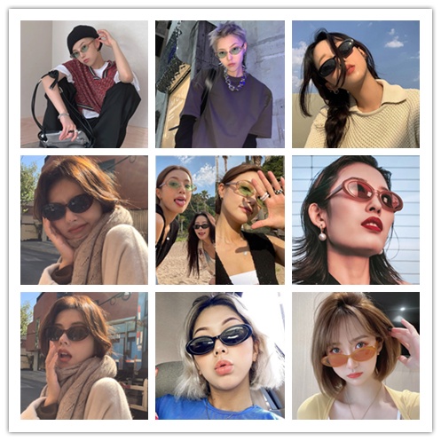 Mắt Kính Chống Nắng Phân Cực Gọng Oval Trong Suốt Phong Cách Hàn Quốc Thời Trang Cho Cặp Đôi