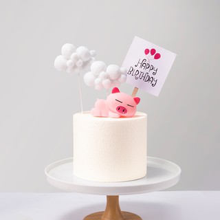 Trang trí heo ngủ hồng