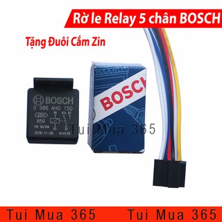 Rờ le Relay 5 chân BOSCH + Tặng Đuôi Cắm Zin