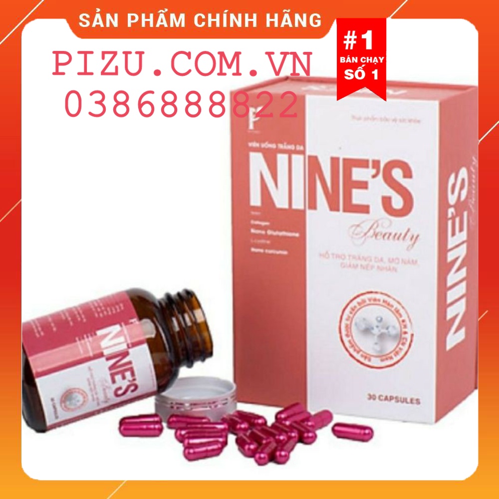 Viên Uống Nines Beauty Trắng Da, Mờ Nám, Giảm Nếp Nhăn Chính Hãng