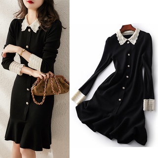 Đầm Len Tay Dài Thời Trang Ấm Áp Cho Nữ