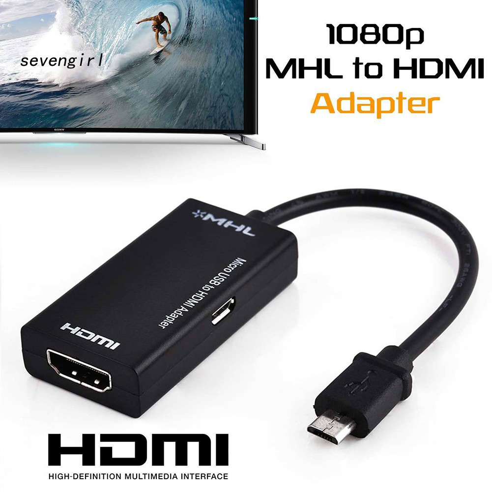 Đầu Chuyển Đổi MHL S2 Từ Micro USB Sang HDMI HD 1080P Cho Điện Thoại Android Samsung Huawei