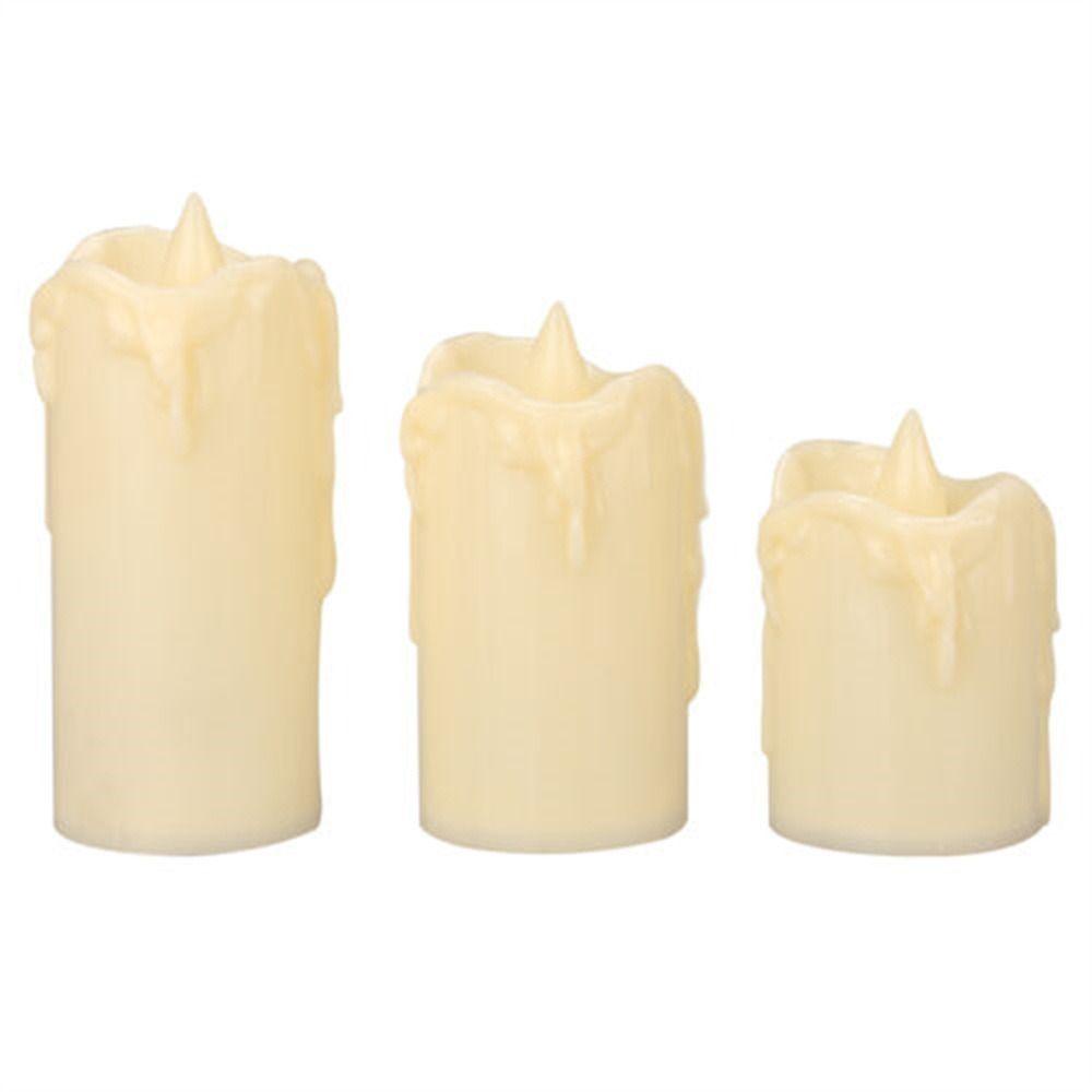 Set 3 Đèn LED Hình Nến Trang Trí Tiệc Cưới