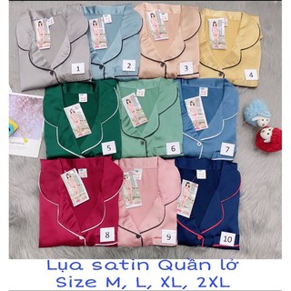 Đồ bộ lụa satin màu trơn big size 2xl 60-75kg