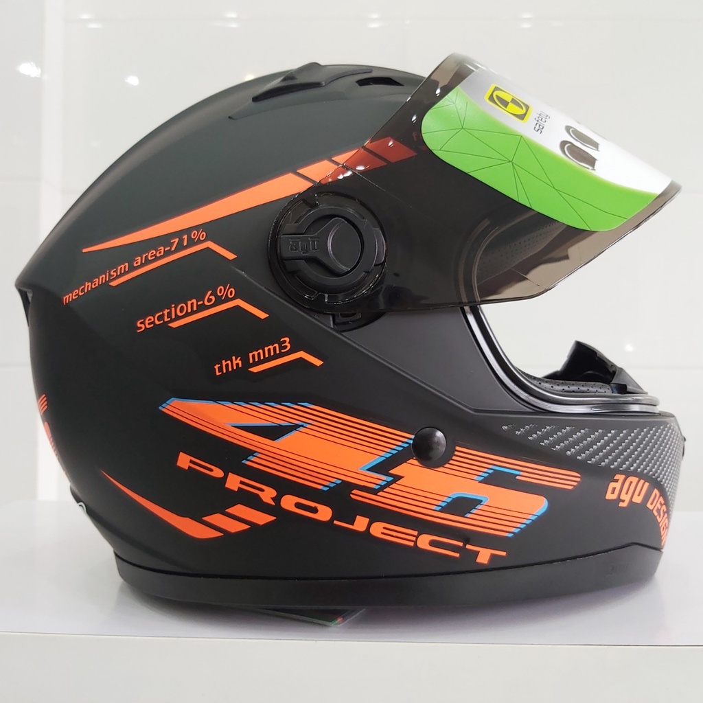 MŨ BẢO HIỂM FULLFACE LÓT THÁO RỜI CHÍNH HÃNG AGU A -138