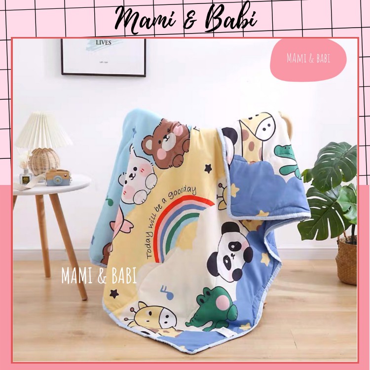 Chăn đũi cho bé 1m1x1m4 mềm mịn thoáng