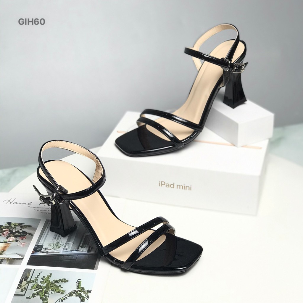 Sandal nữ BQ ❤️FREESHIP❤️ Giày sandal cao gót hai quai dây mảnh cao 8.5cm GIH60