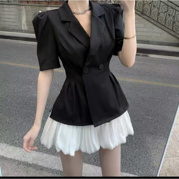 Áo vest kiểu mix CV bồng