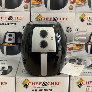 Nồi chiên không dầu chef & chef 6.5l chính hãng, nướng nhanh chín, thơm ngon hơn