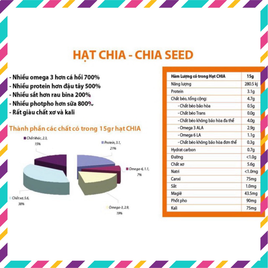 Hạt chia Úc Organic Chia Seeds 1kg (hàng chuẩn)