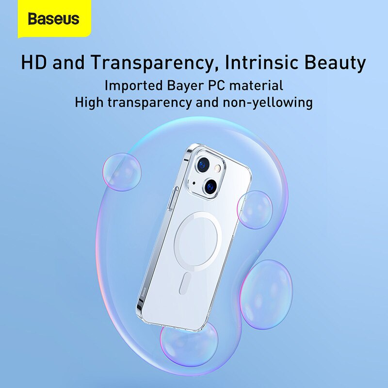 Ốp Điện Thoại Trong Suốt Từ Tính Baseus Cho iPhone 13 iPhone 14Pro Max 2022