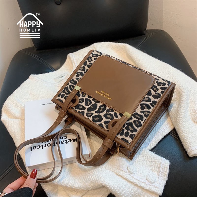 Túi đeo vai HAPPY HOMLIV họa tiết phong cách retro cho nữ