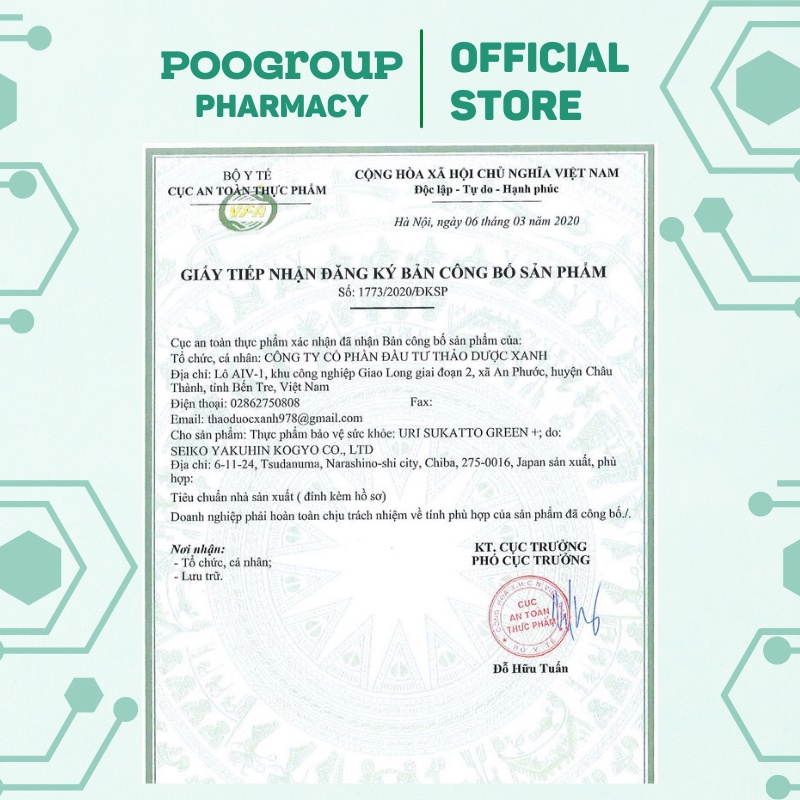 Viên uống Uri Sukatto Green Plus Hỗ trợ tăng cường sinh lực phái mạnh