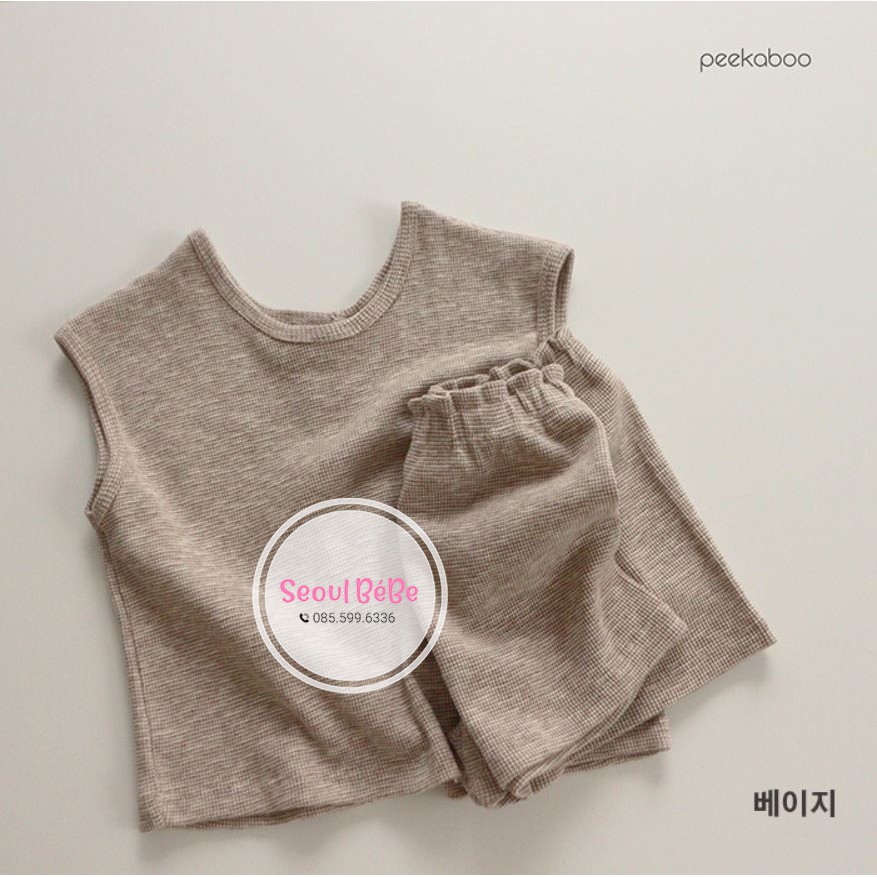 Bộ sát nách Mizz bst Peekaboo toddler size chất mềm đẹp phù hợp với mùa hè năng động cho bé yêu, made in Korea