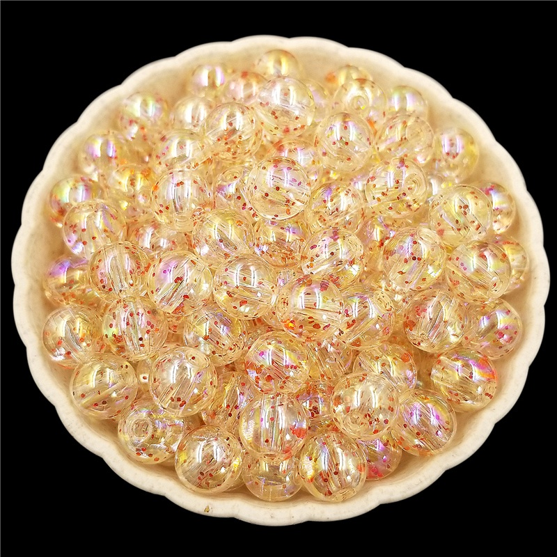 Set 50 hạt trong suốt 8mm dùng xỏ dây làm trang sức thủ công