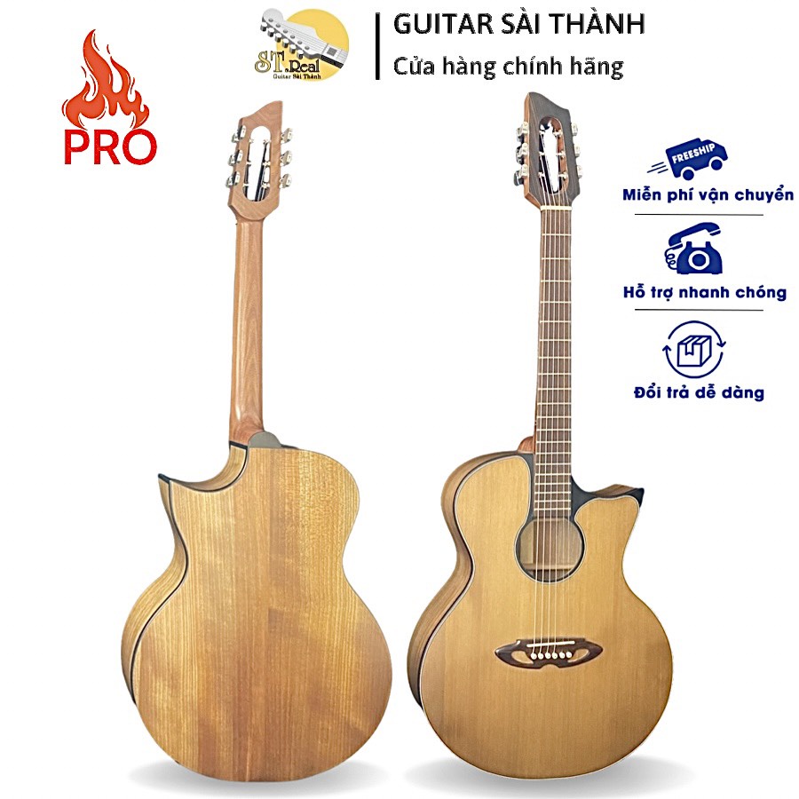 Đàn Guitar Custom Cover Casimi Mã F-C8 Gỗ Lim Đỏ Chính Hãng ST.Real Guitar Sài Thành
